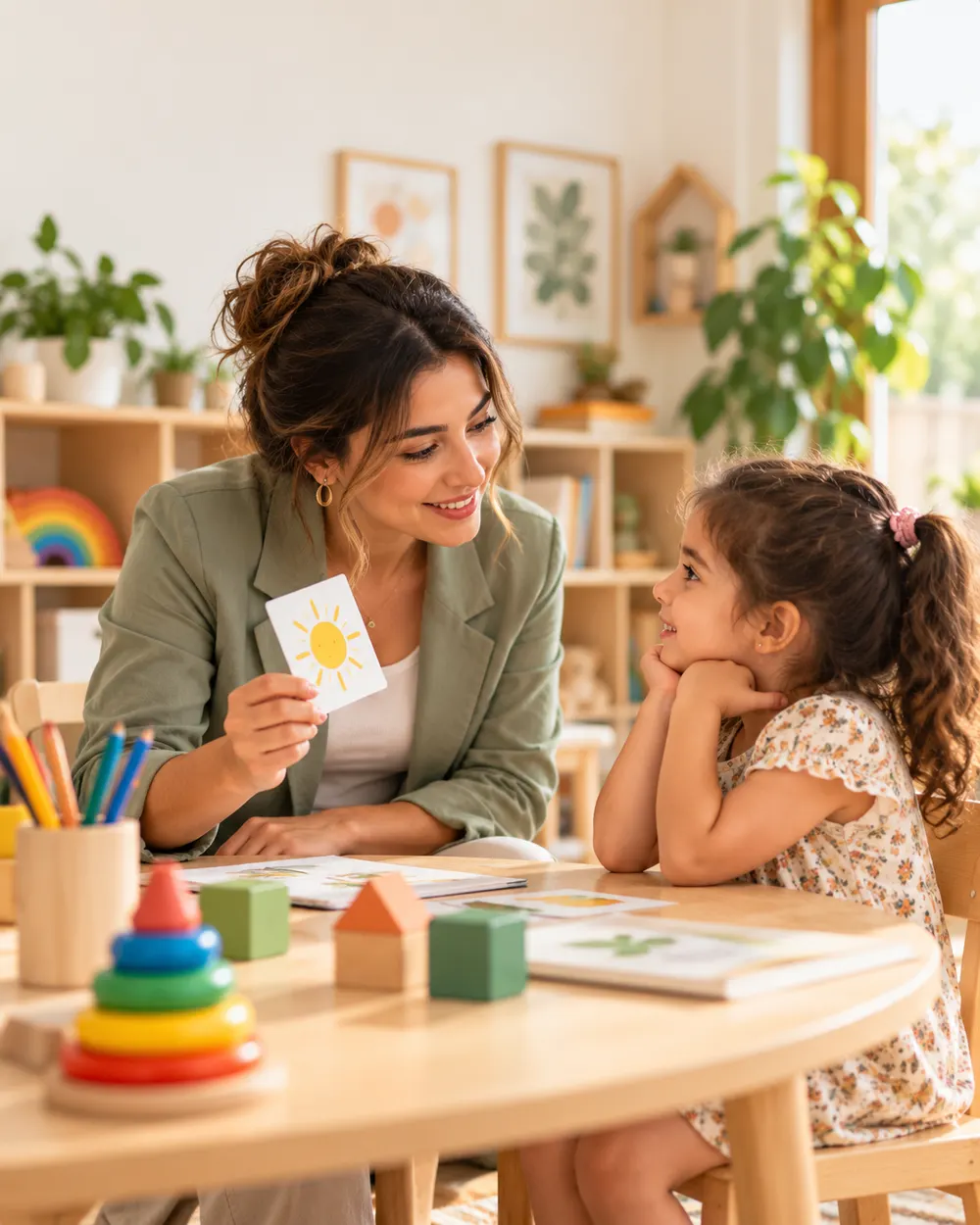 Çocukla gelişim ve iletişim etkinliği yapan uzman